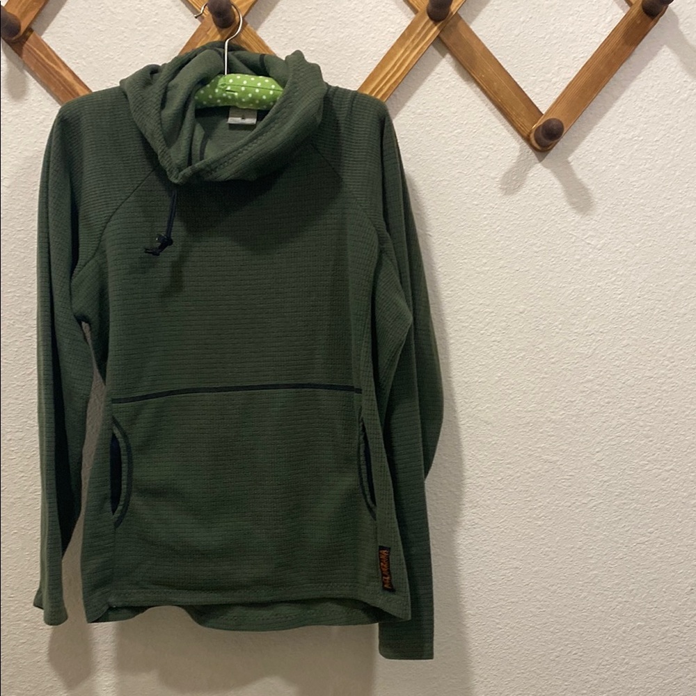 Melanzana Size Small Thyme (green) Micro Grid Hoodie